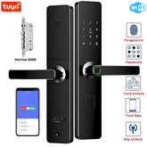 Tuya Smart WiFi Fingerprint Door Lock | 5-in-1 Unlock | Mobile App Control | 6068 Lcok Body